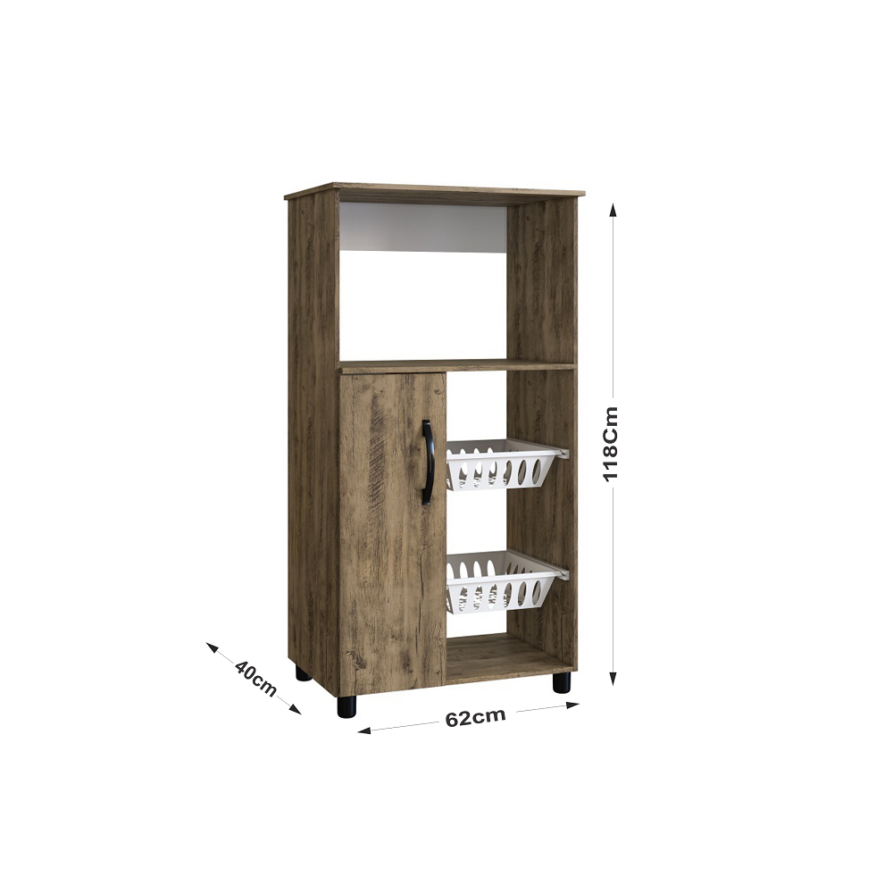 BALCAO FORNO C/ FRUTEIRA KELLY CINZA