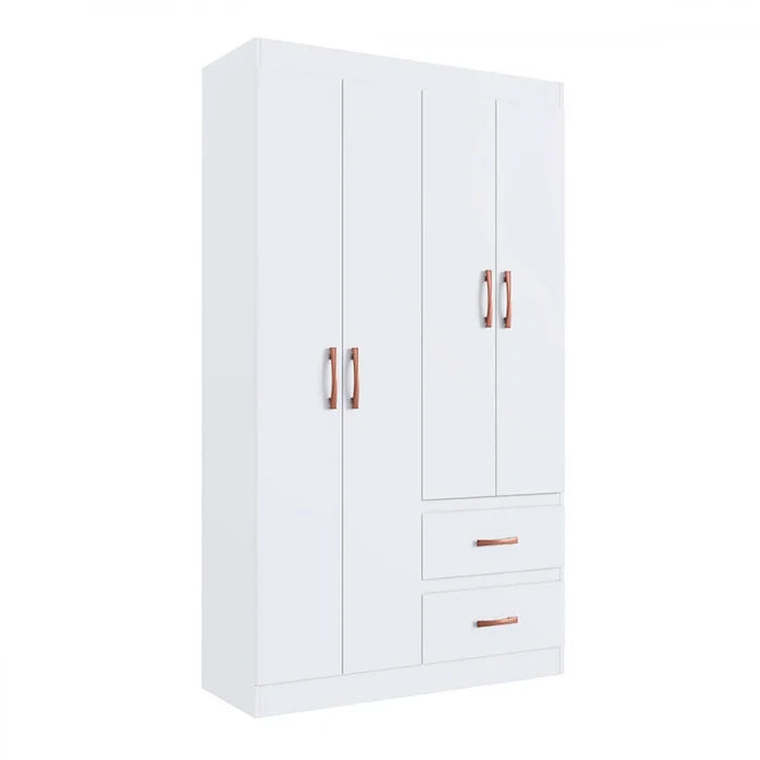 Guarda-roupa Solteiro Dallas 4 Portas 2 Gavetas - Doripel