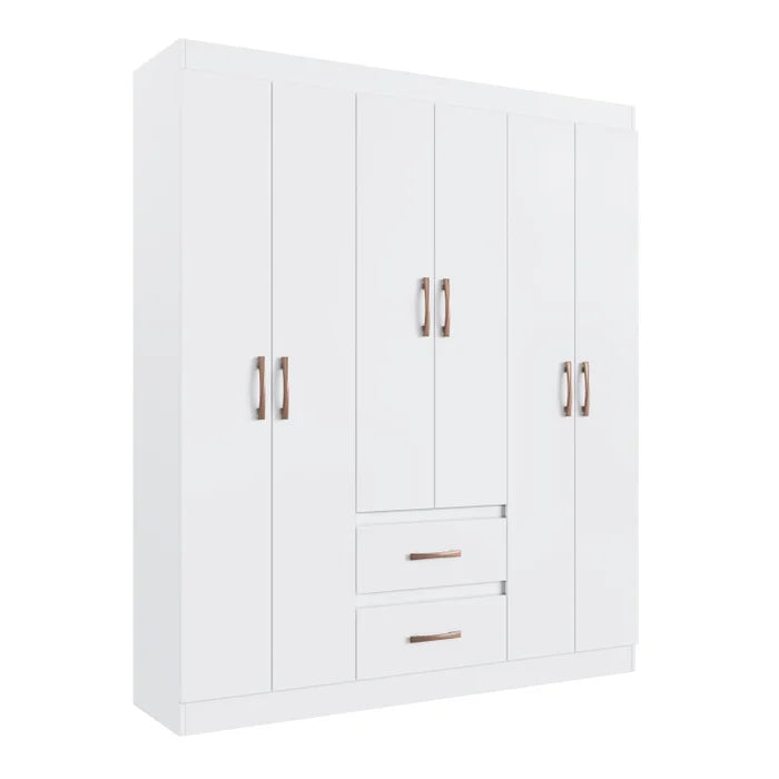 Guarda Roupa Texas 55600 6 Portas 2 Gavetas