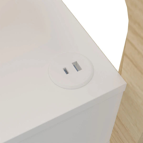 Mesa de Canto Theo 1 Gaveta com Usb Cinamomo/Off White - Artely