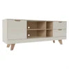 Rack para TV Até 60 Polegadas Michigan 1 Porta 2 Gavetas Off White/Carvalho - Artely