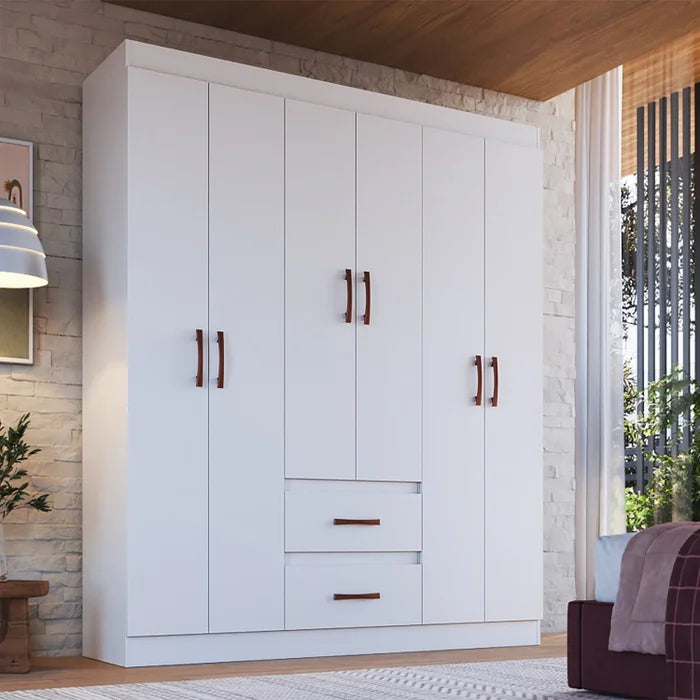 Guarda Roupa Texas 55600 6 Portas 2 Gavetas