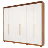 Guarda Roupa Casal com Pés 6 Portas 100 MDF Aurora Panan