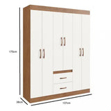 Guarda Roupa Solteiro 6 Portas 2 Gavetas Sidney Doripel