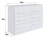 Cômoda 6 Gavetas 100% Mdf Arizona Doripel