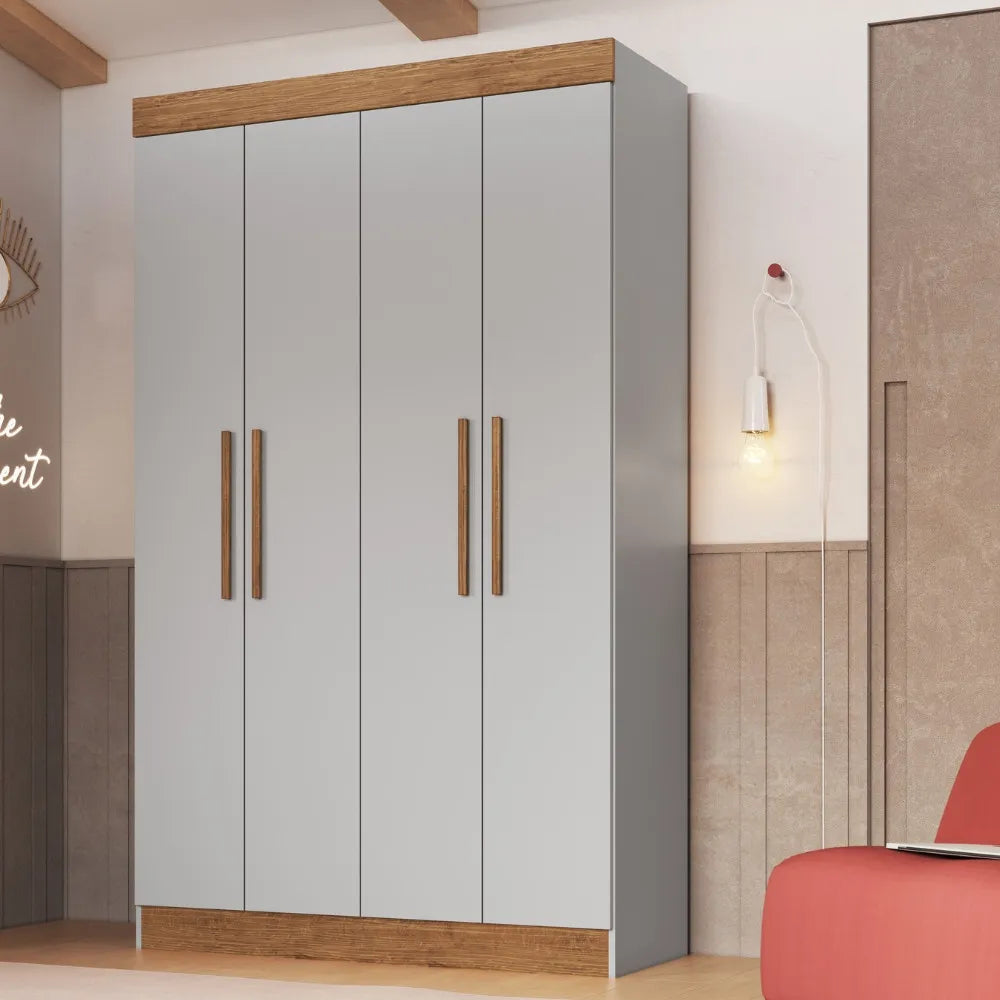 Guarda Roupa Solteiro 4 Portas 100% Mdf New Recife Doripel