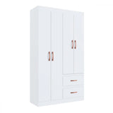 Guarda-roupa Solteiro Dallas 4 Portas 2 Gavetas - Doripel