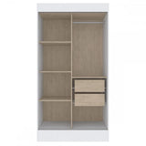 Guarda-Roupa Solteiro Lyon 2 Portas 2 Gavetas Branco - Doripel