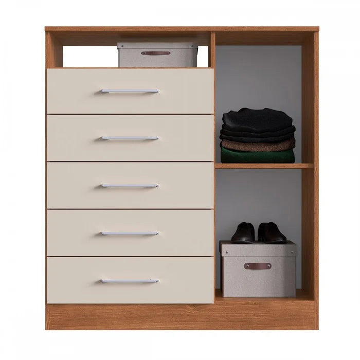 Cômoda Rubi 1 Porta 5 Gavetas - Irm Móveis Marrom
