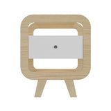 Mesa de Canto Theo 1 Gaveta com Usb Cinamomo/Off White - Artely