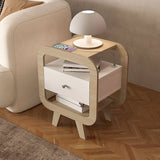 Mesa de Canto Theo 1 Gaveta com Usb Cinamomo/Off White - Artely