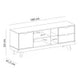 Rack para TV Até 60 Polegadas Michigan 1 Porta 2 Gavetas Off White/Carvalho - Artely